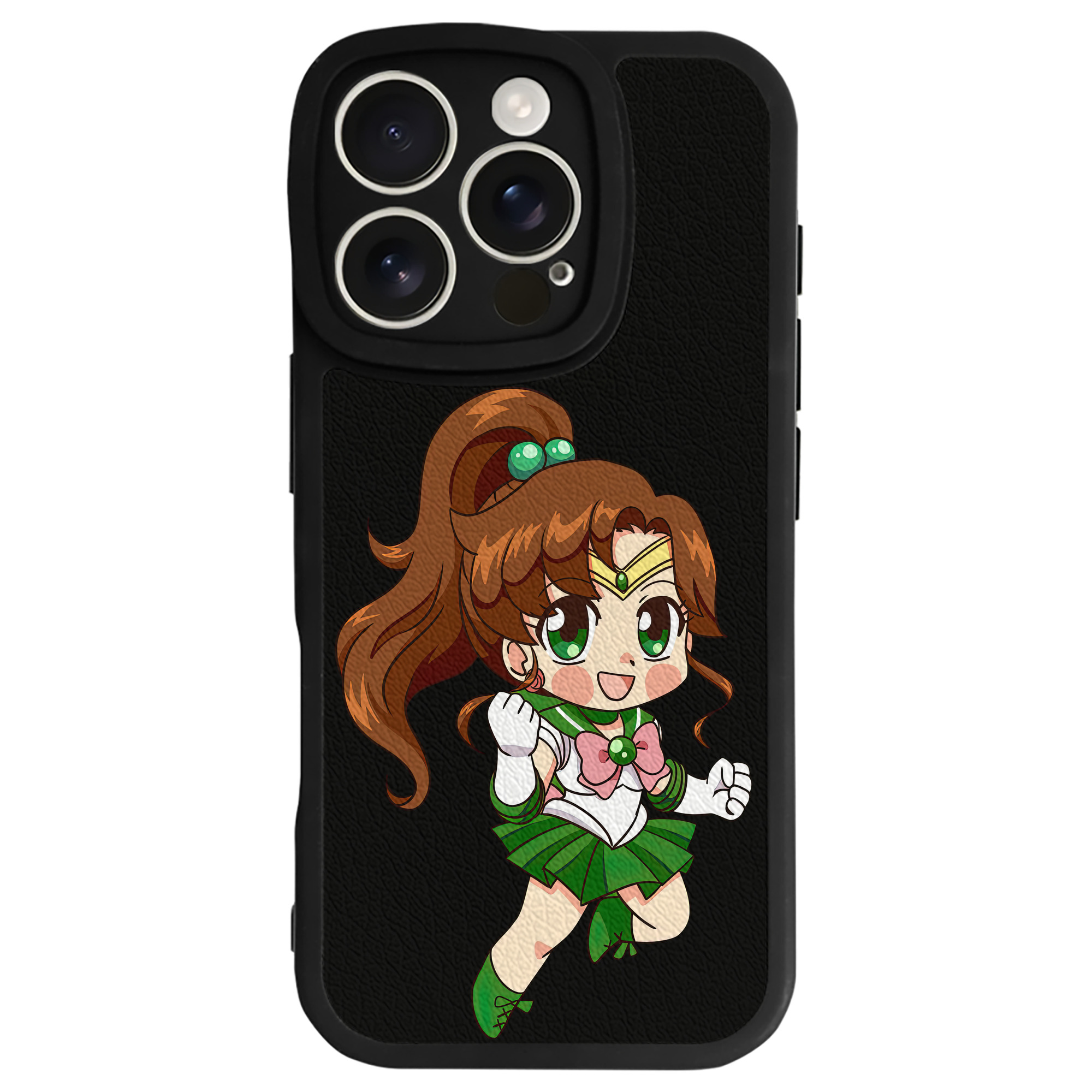 （画像用） 美少女戦士セーラームーン 木野 まこと きの まこと Sailor Moon Kino Makoto （セーラージュピター；Sailor Jupiter） 【iPhone 16シリーズ対応】シリコンスマホケース（レザー調） 材質：シリコン